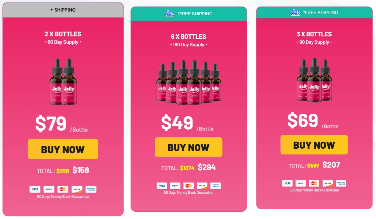 JellyBurn drops order packages page